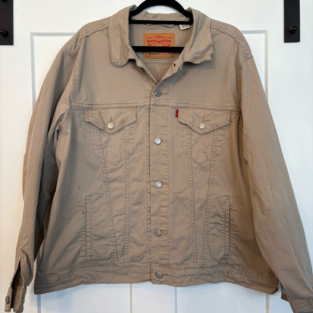 Levi's Tan Lightweight Shirt Jacket Cotton Twill